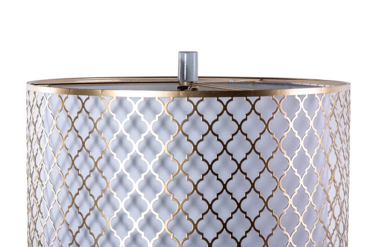 Weißgold Metallbodenlampe 40x40x165 cm