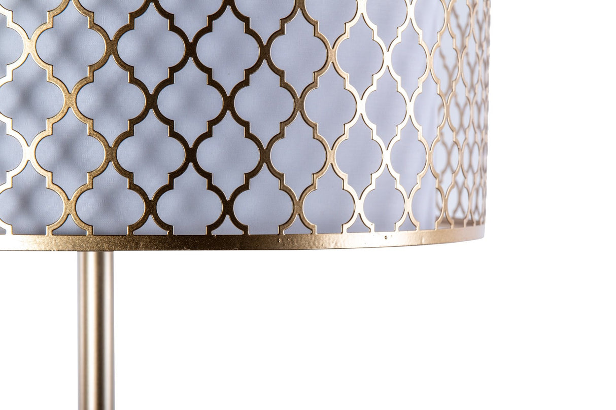 Weißgold Metallbodenlampe 40x40x165 cm