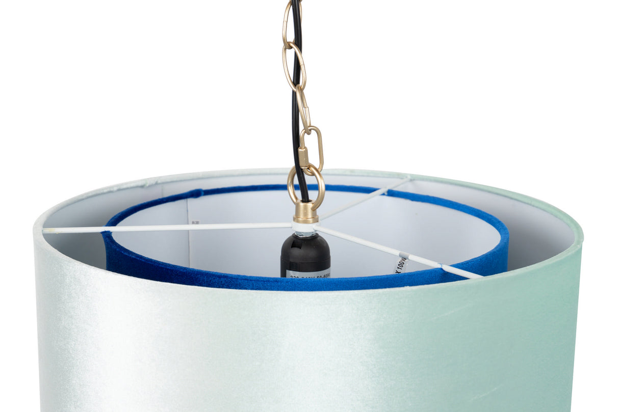 LAMPARA DE TECHO METAL-POLIESTER 45x45x149 CM