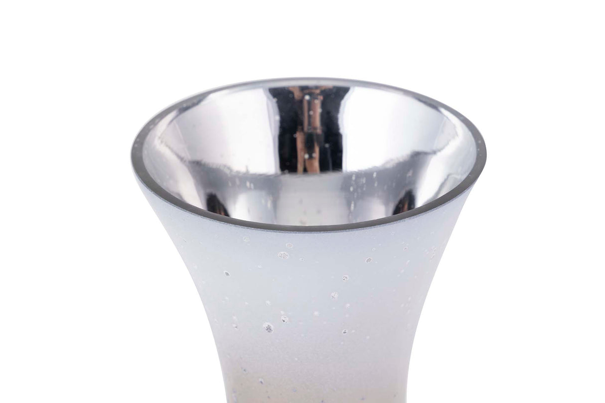 Bombonera White Silver Glass 13.3x12,5x49 cm