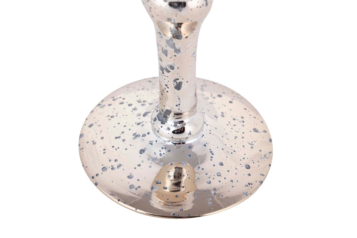 Bombonera White Silver Glass 13.3x12,5x49 cm