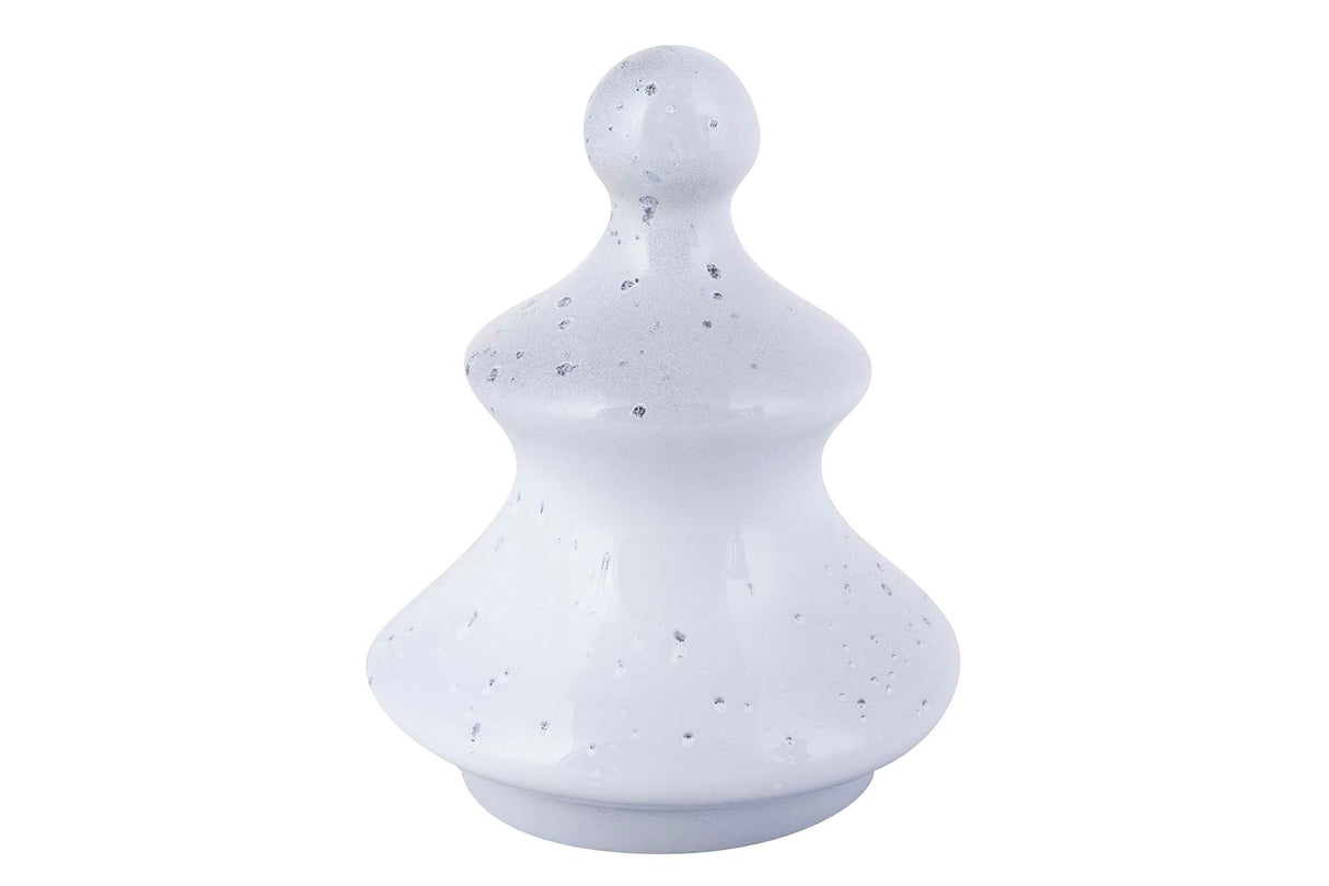 Bombonera White Silver Glass 13.3x12,5x49 cm