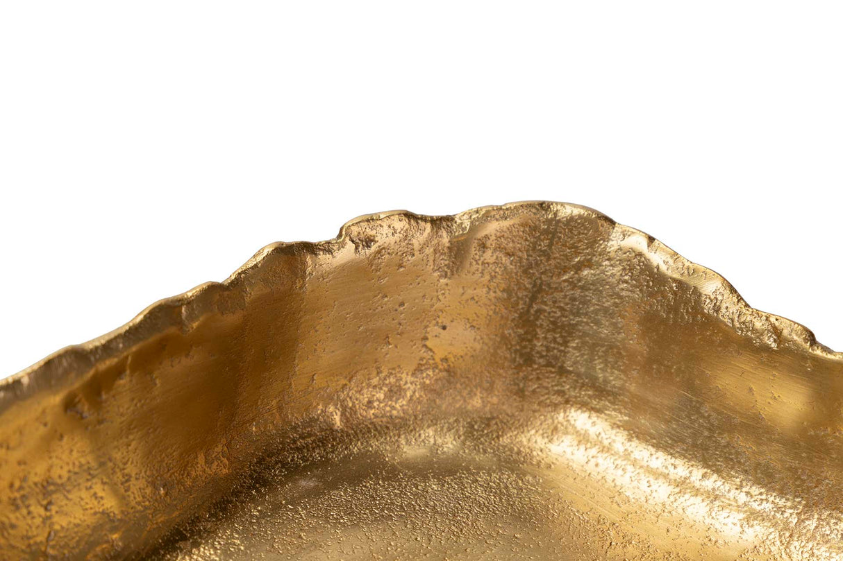 Centro de alumínio dourado 27x28x6 cm