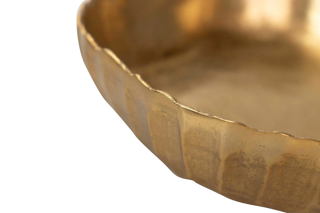 Centro de alumínio dourado 27x28x6 cm