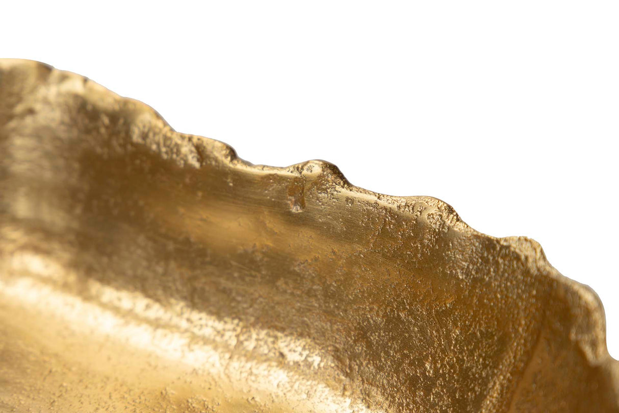 Centro de alumínio dourado 27x28x6 cm