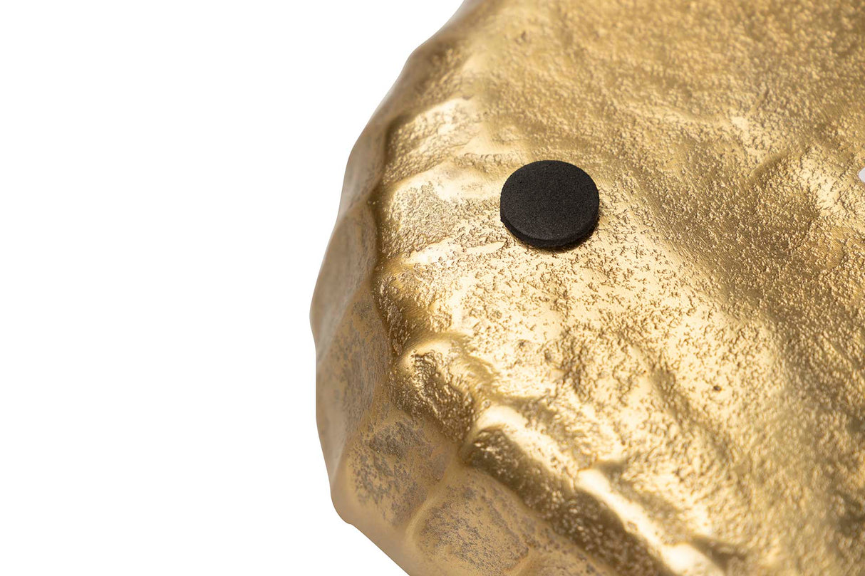 Centro de alumínio dourado 27x28x6 cm