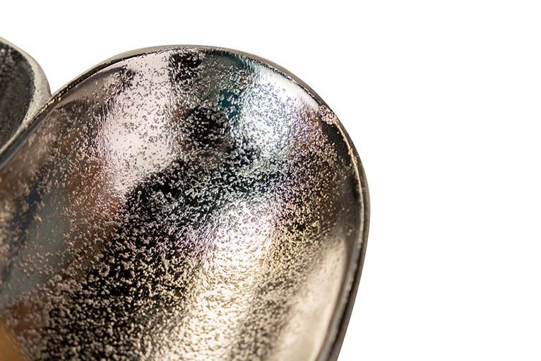 Centro de alumínio de prata dourada 27x21x10cm