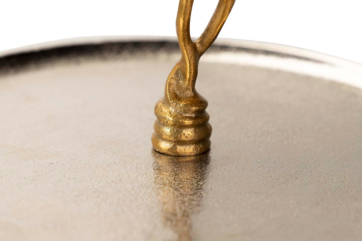 Silber- und Gold -Aluminium -Zentrum 28x28x28 cm