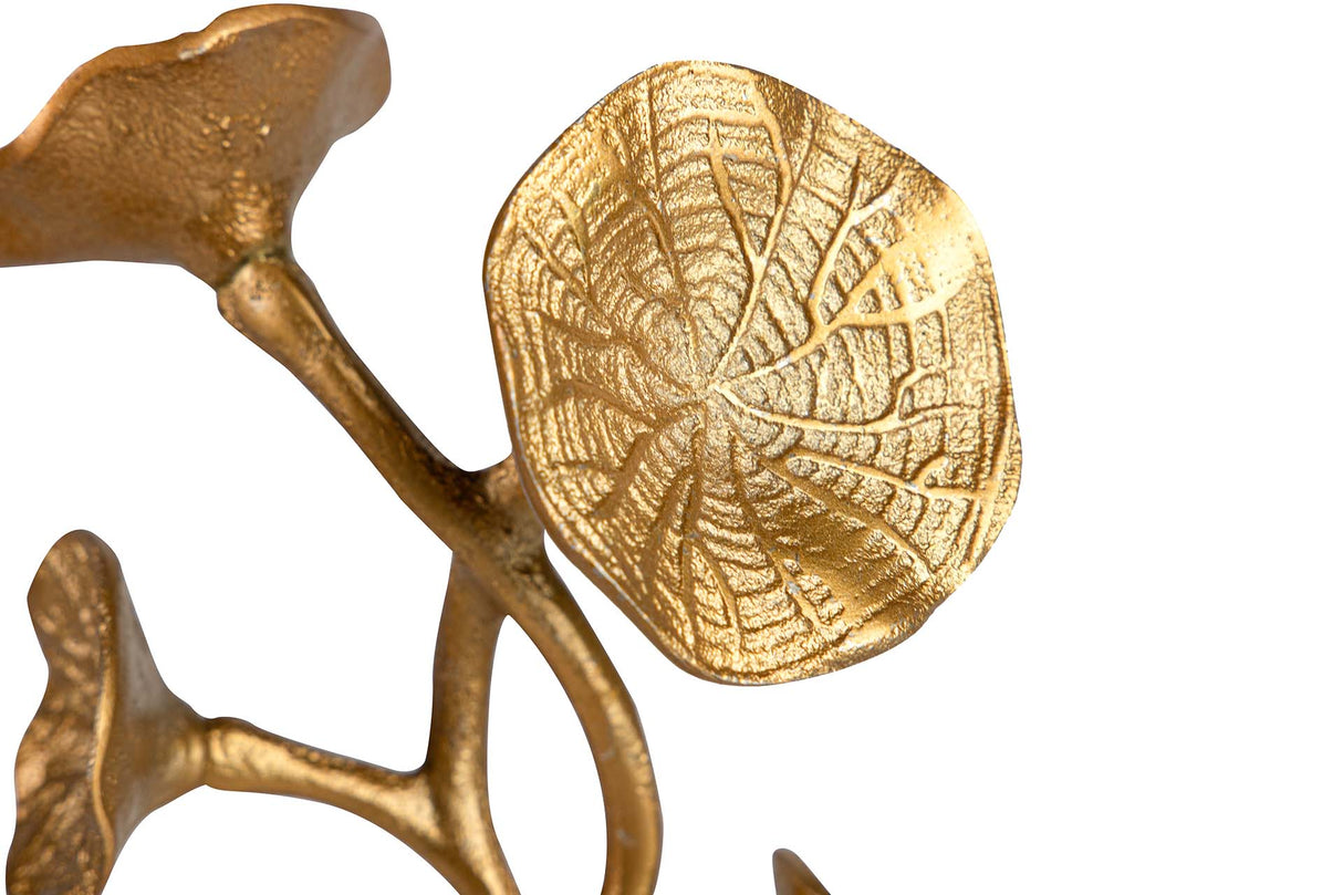 Centre d'aluminium blanc doré 28x28x28 cm