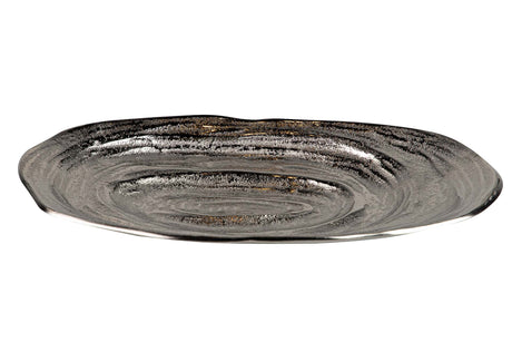 Centre d'aluminium argenté 37x20x4 cm