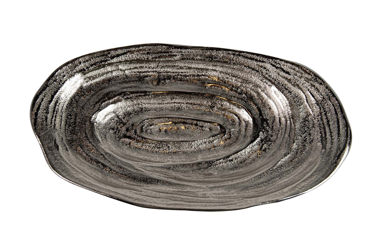 Centre d'aluminium argenté 37x20x4 cm