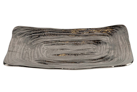 Centre d'aluminium argenté 34x19x4 cm