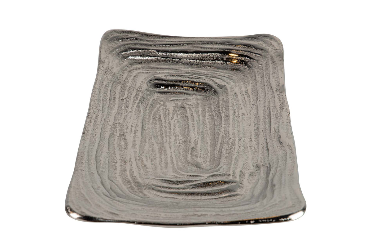 Centre d'aluminium argenté 34x19x4 cm