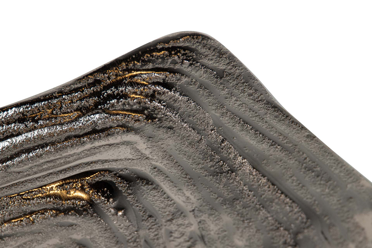 Centre d'aluminium argenté 34x19x4 cm