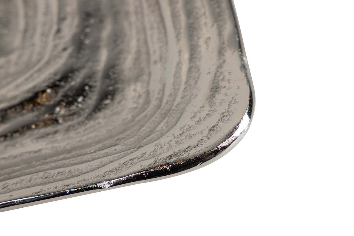 Centre d'aluminium argenté 34x19x4 cm