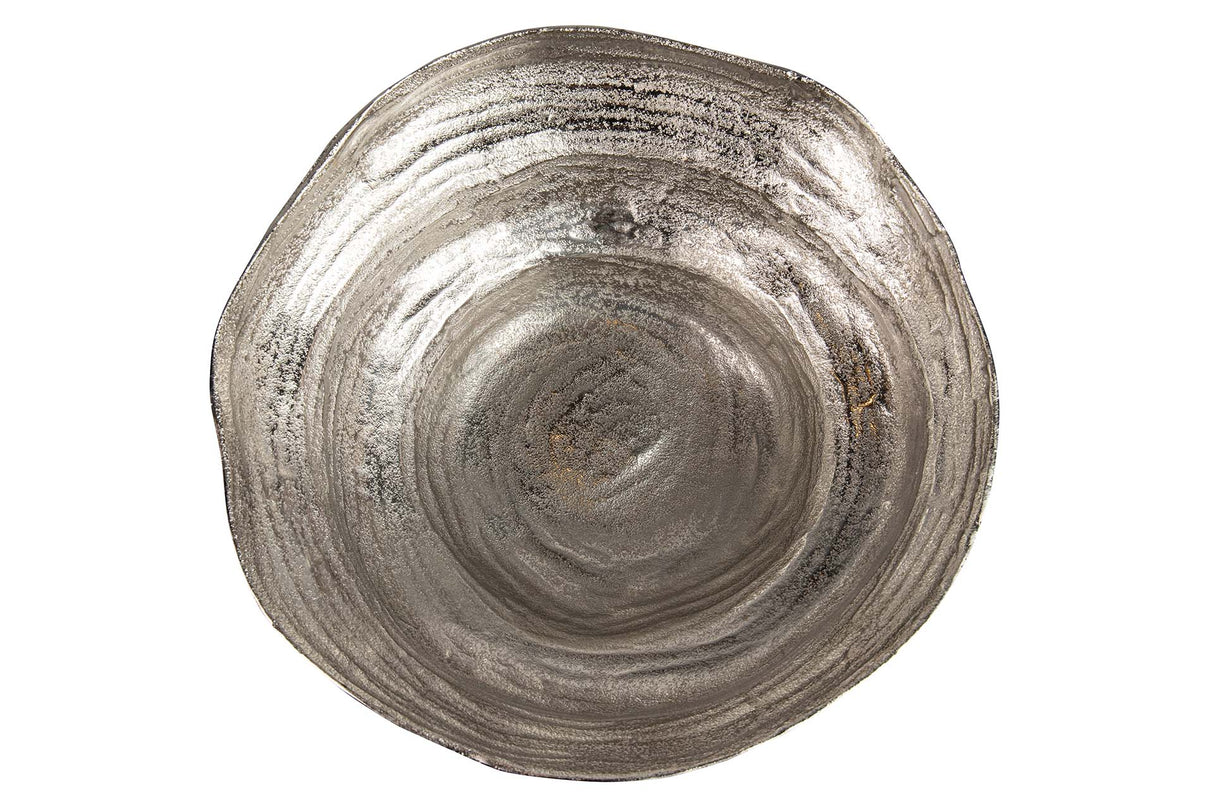 Centre d'aluminium argenté 33x33x13 cm