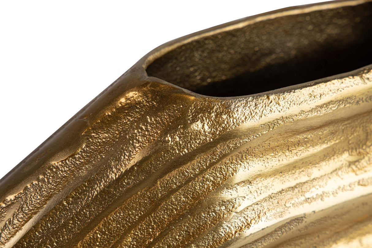 FLORERO ALUMINIO DORADO 34x18x10 CM