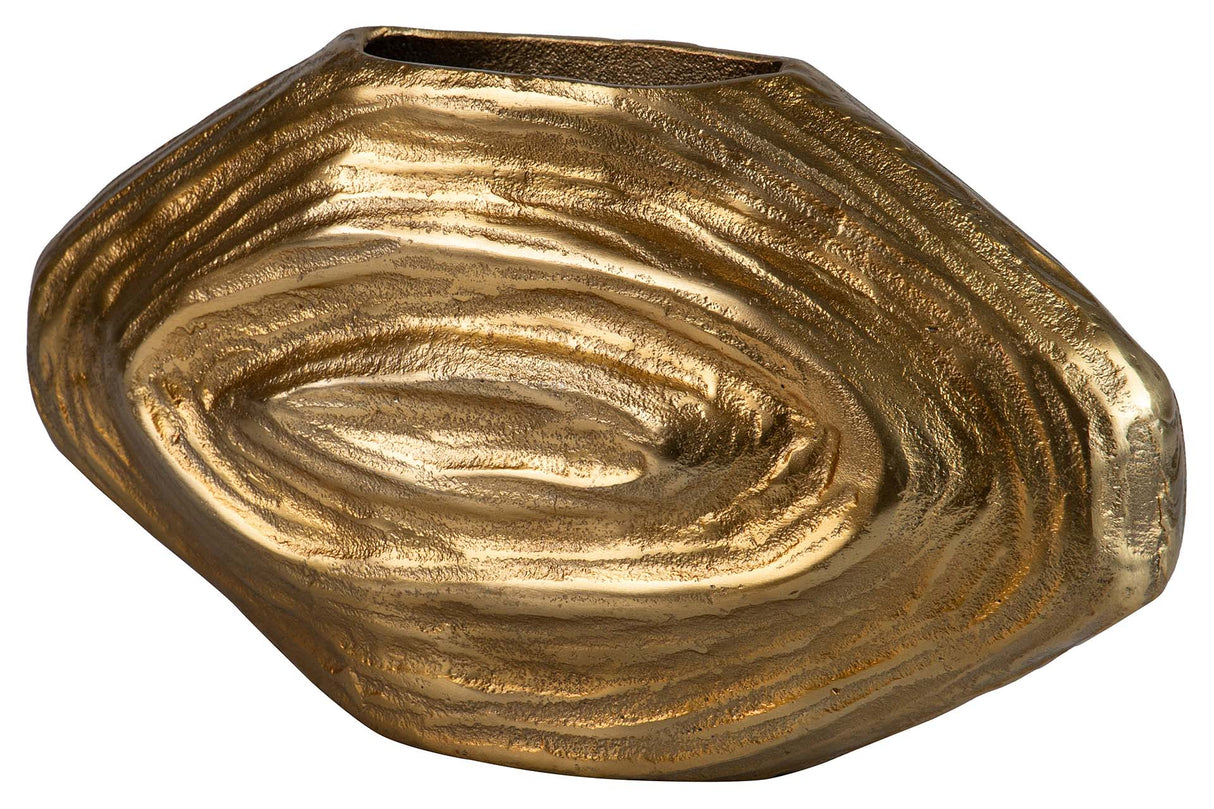 FLORERO ALUMINIO DORADO 34x18x10 CM