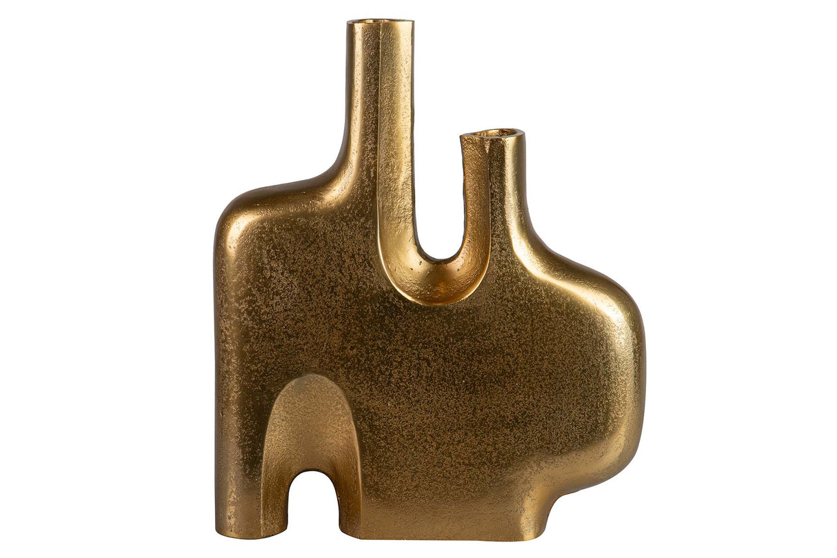 FLORERO ALUMINIO DORADO 30x7x36 CM