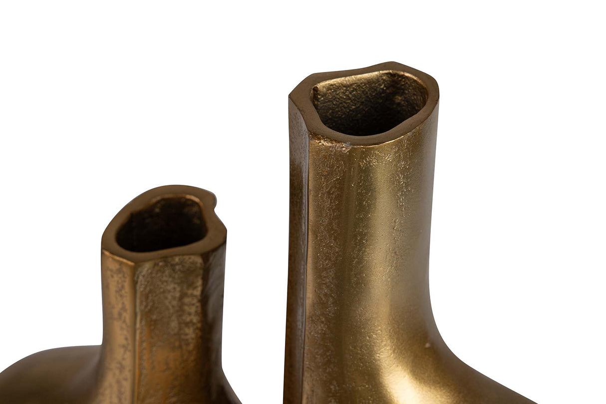 FLORERO ALUMINIO DORADO 30x7x36 CM