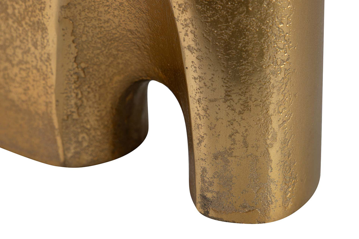 FLORERO ALUMINIO DORADO 30x7x36 CM