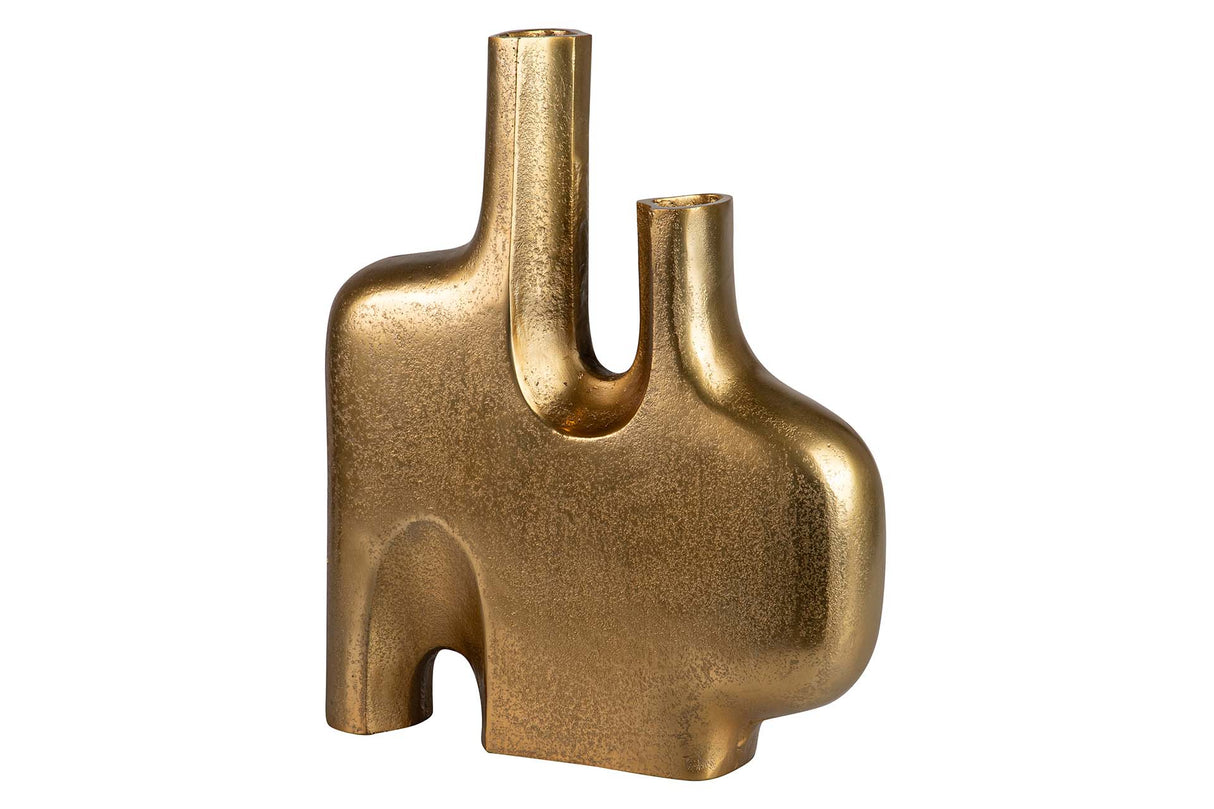 FLORERO ALUMINIO DORADO 30x7x36 CM