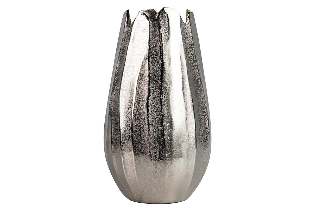 Silber Aluminium Florer 16x16x29 cm