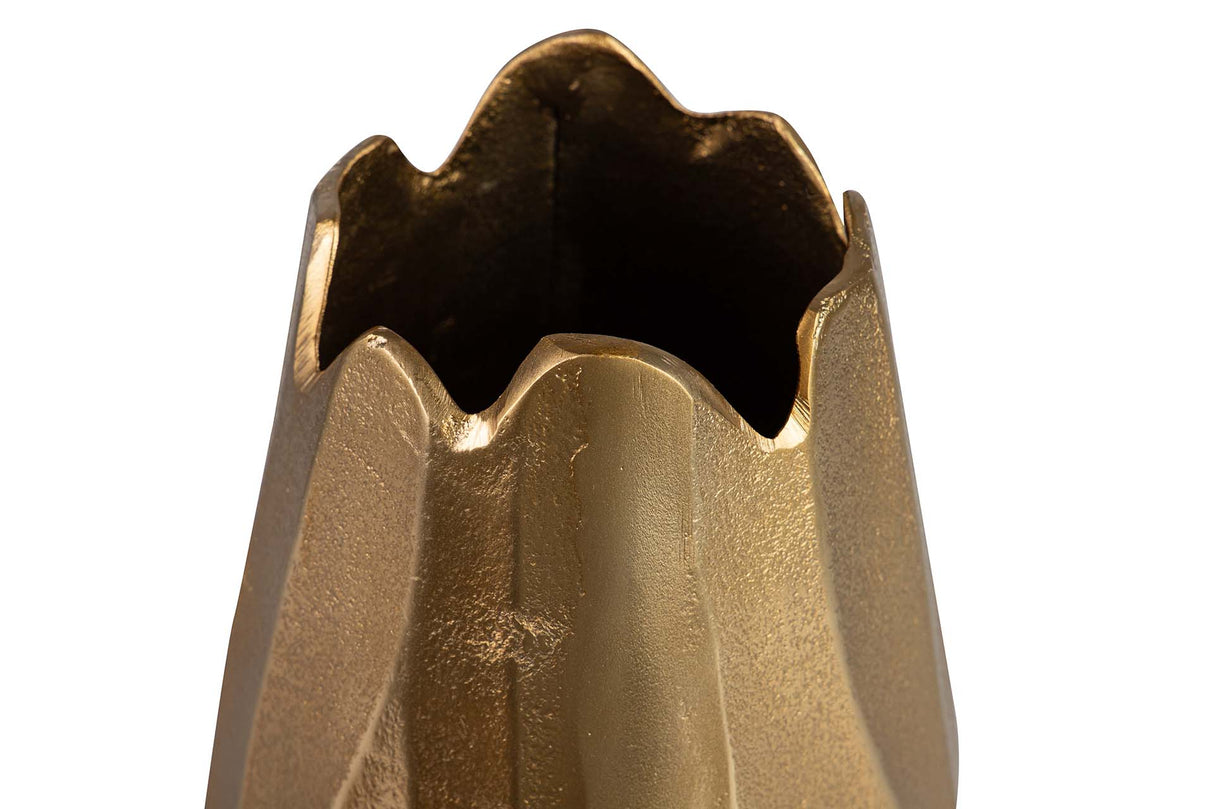 FLORERO ALUMINIO DORADO 16x16x29 CM