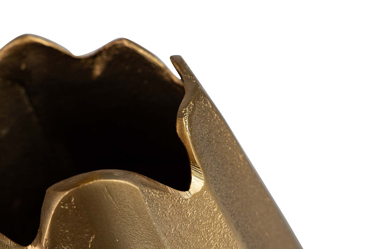 FLORERO ALUMINIO DORADO 16x16x29 CM