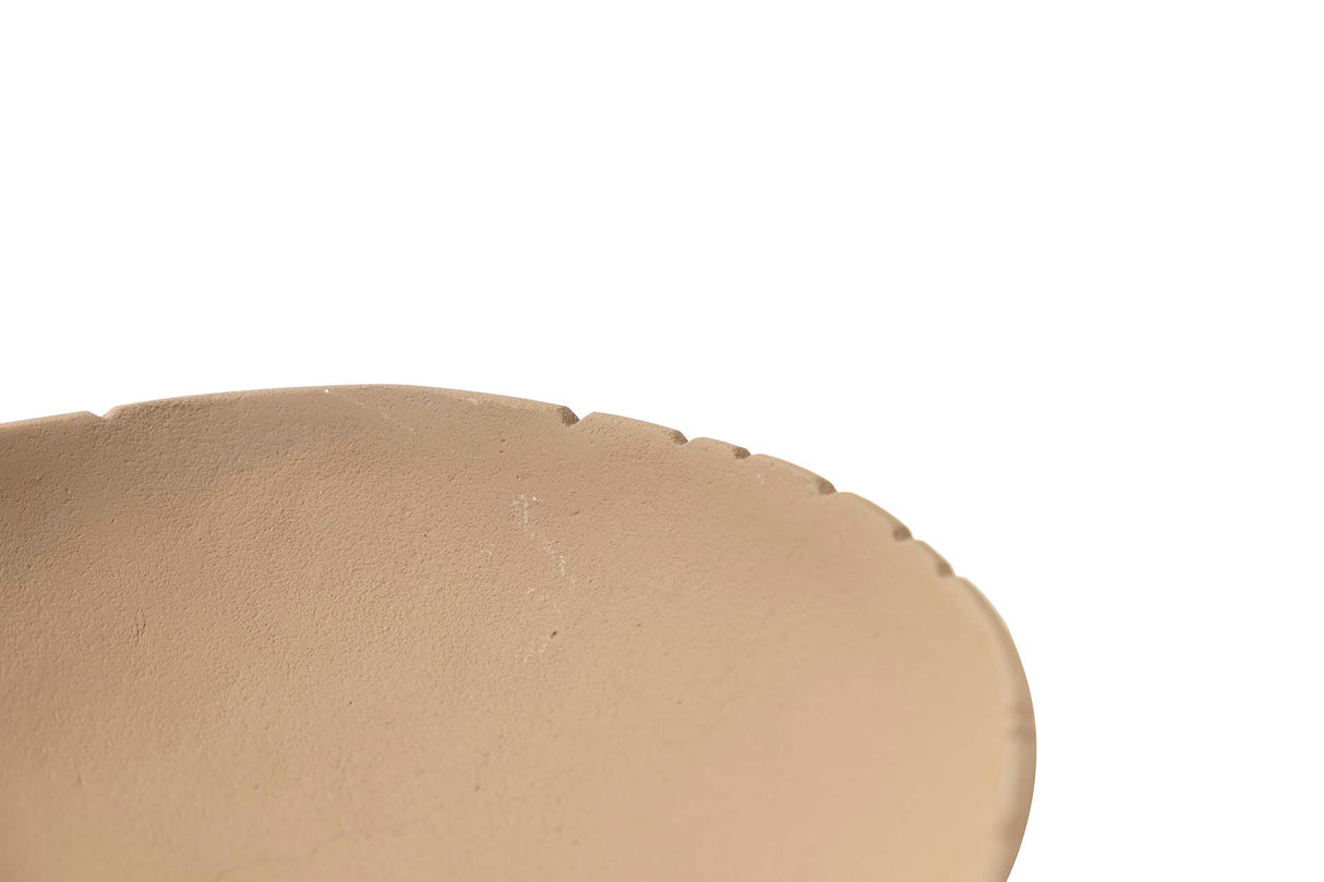 Centro in alluminio beige 18x18x5 cm