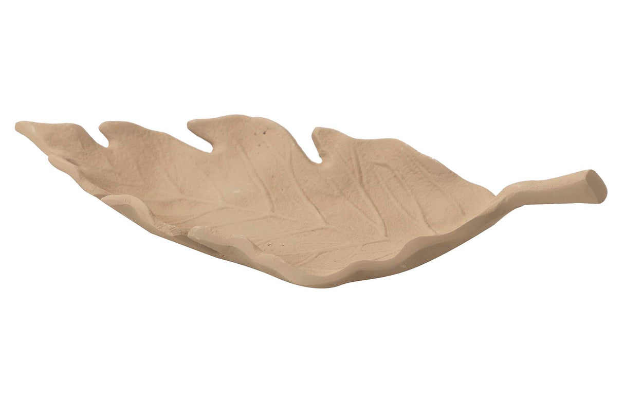 Centrotavola in alluminio beige 25x11x3 cm