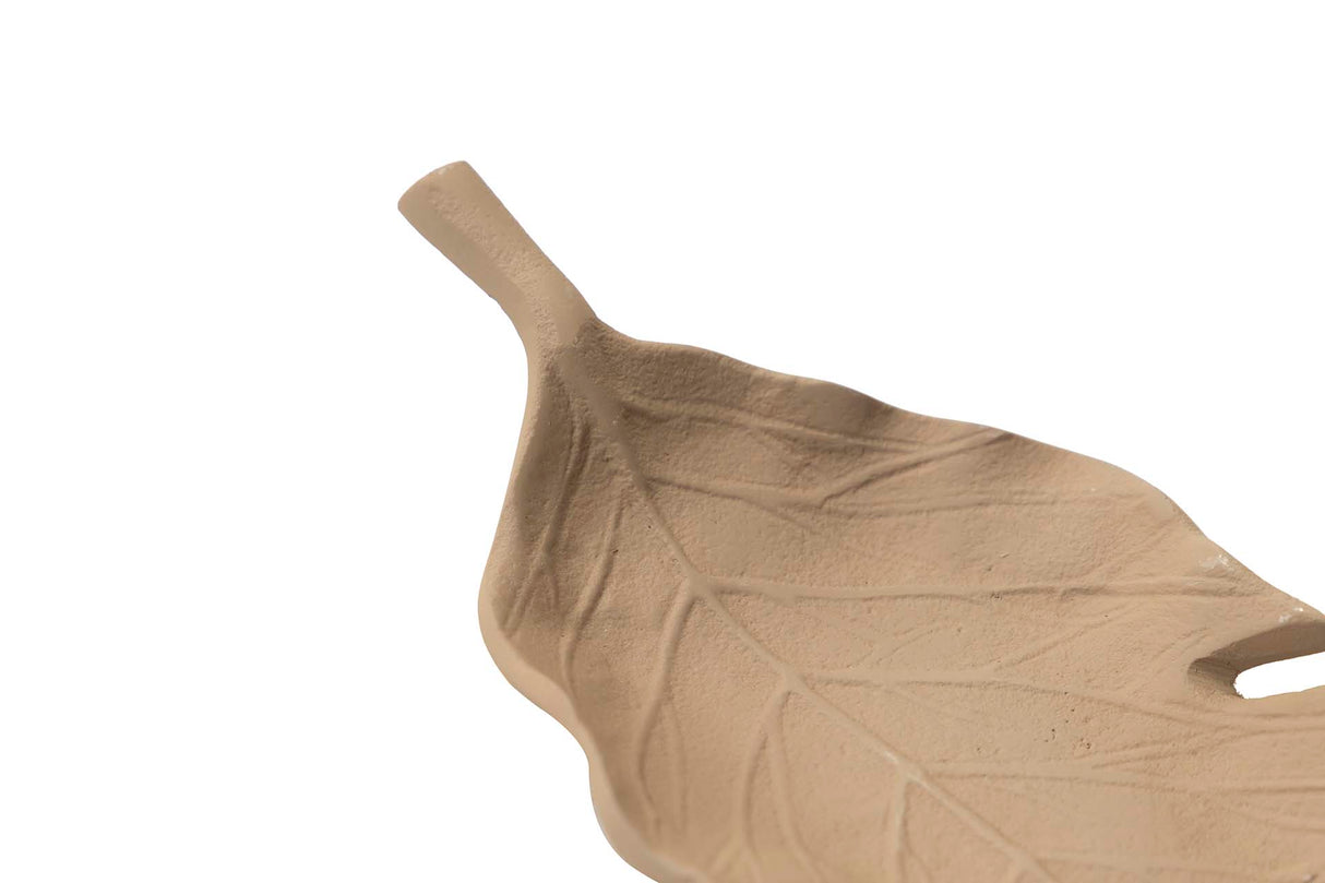 Centrotavola in alluminio beige 25x11x3 cm