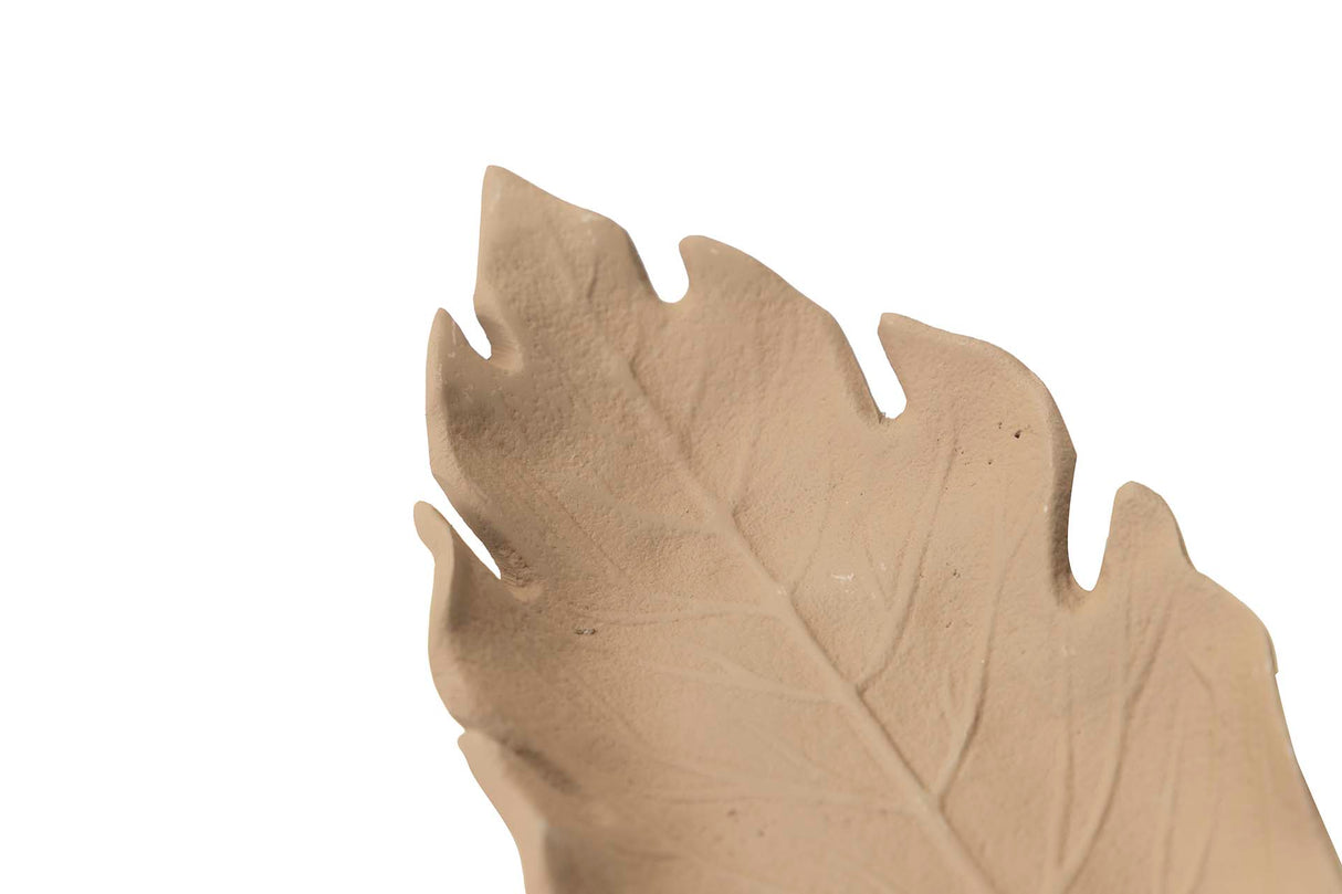 Centrotavola in alluminio beige 25x11x3 cm