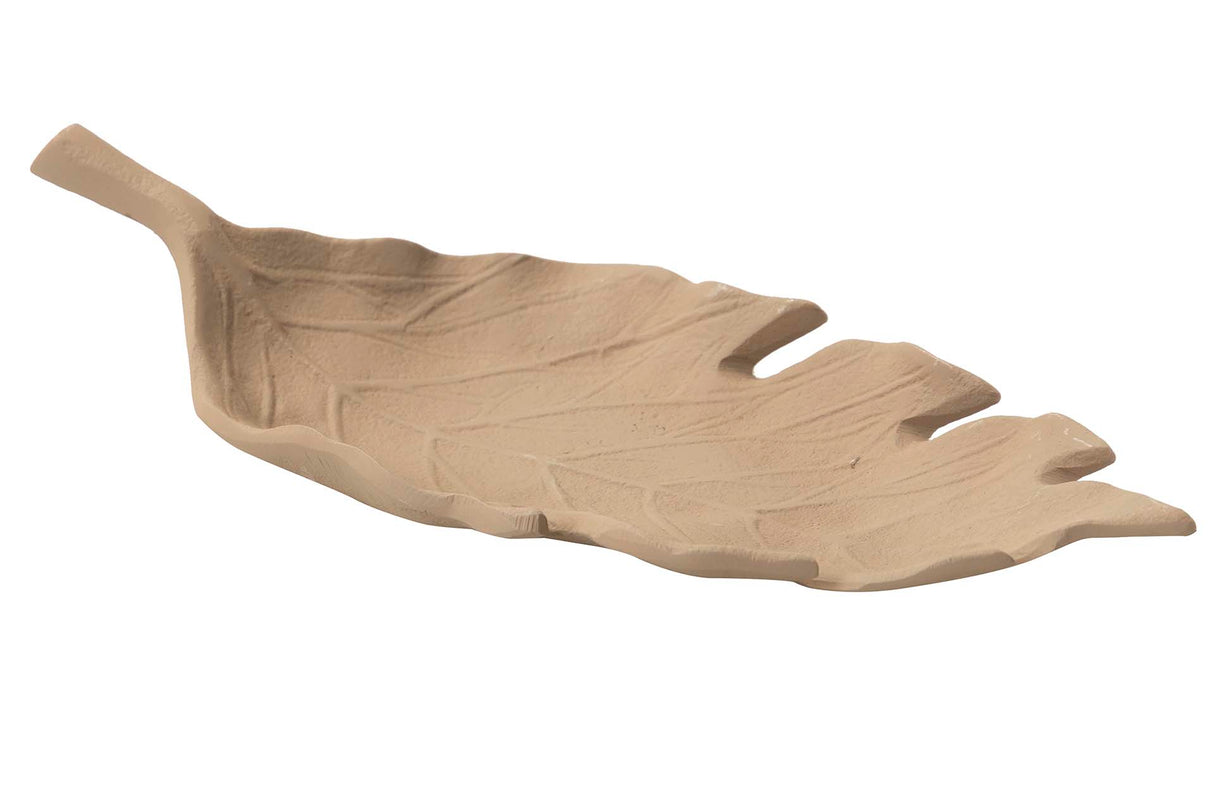 Centrotavola in alluminio beige 25x11x3 cm