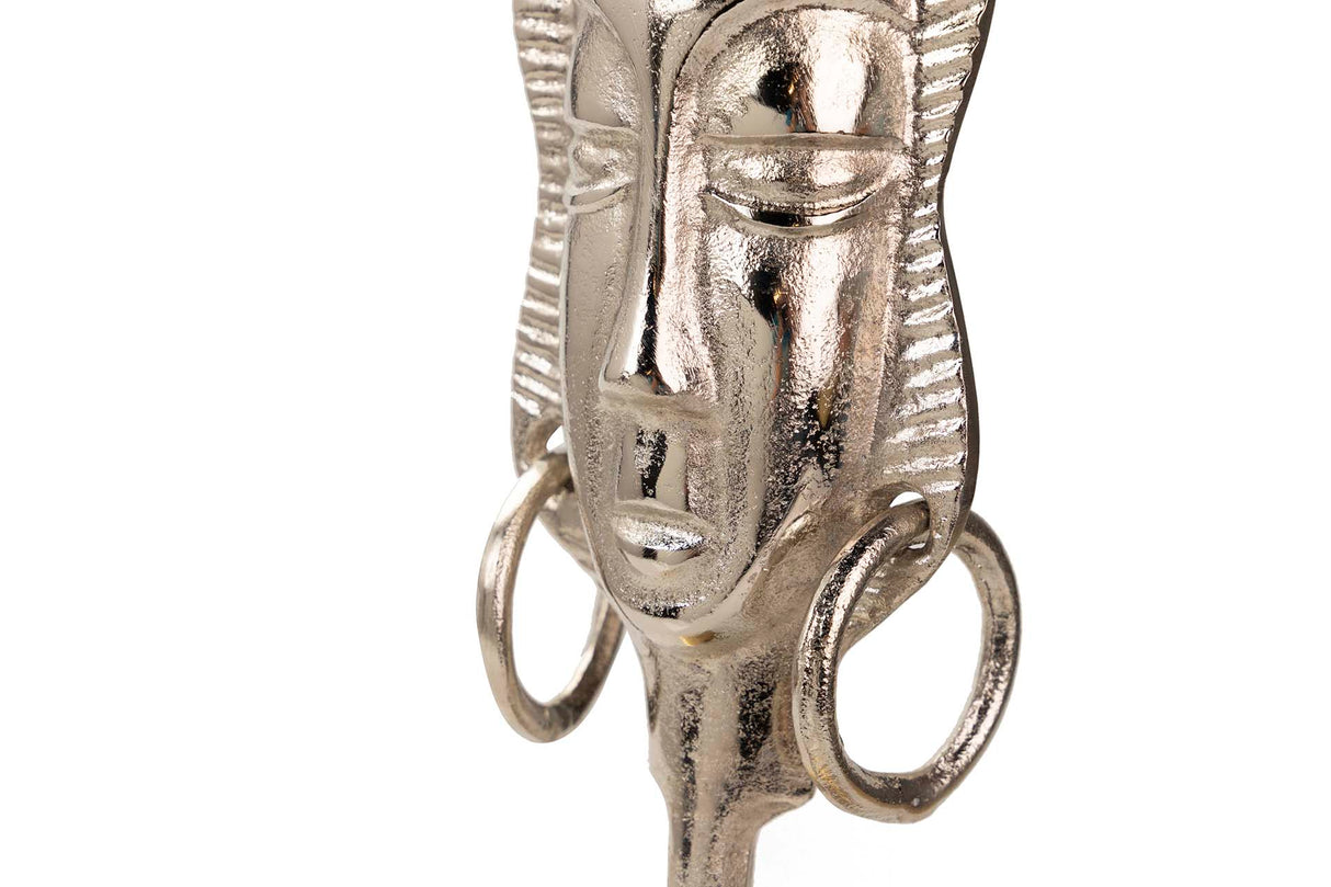 Face en aluminium plaqué / doré 14x10x50 cm