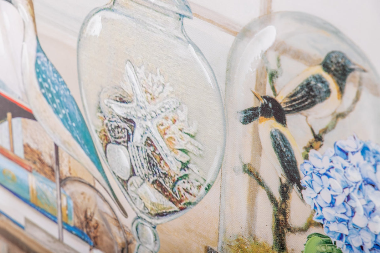 SET 2 CUADROS BODEGON 40% PINTADO MANO 63x3x63 CM