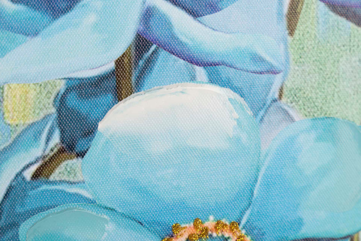 SET 2 LIENZO FLORES 40% PINTADO A MANO 40x2x40 CM