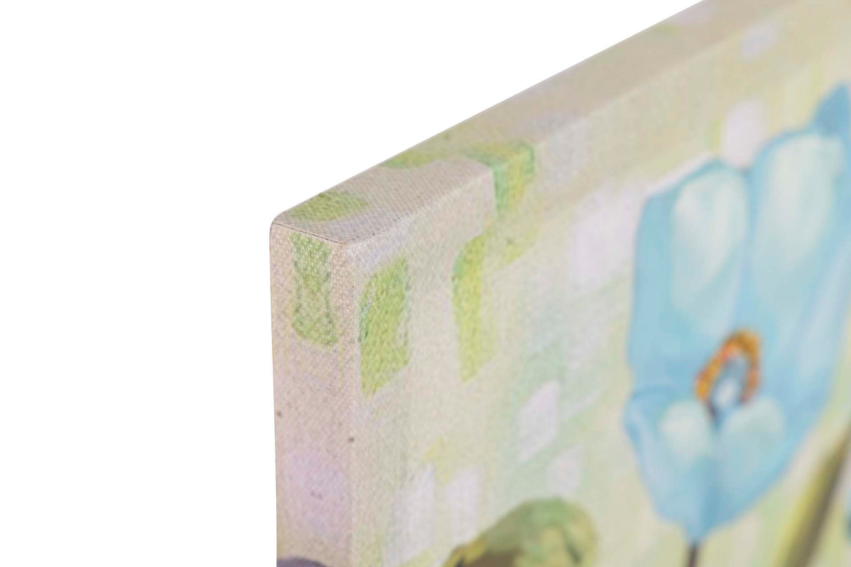 SET 2 LIENZO FLORES 40% PINTADO A MANO 40x2x40 CM