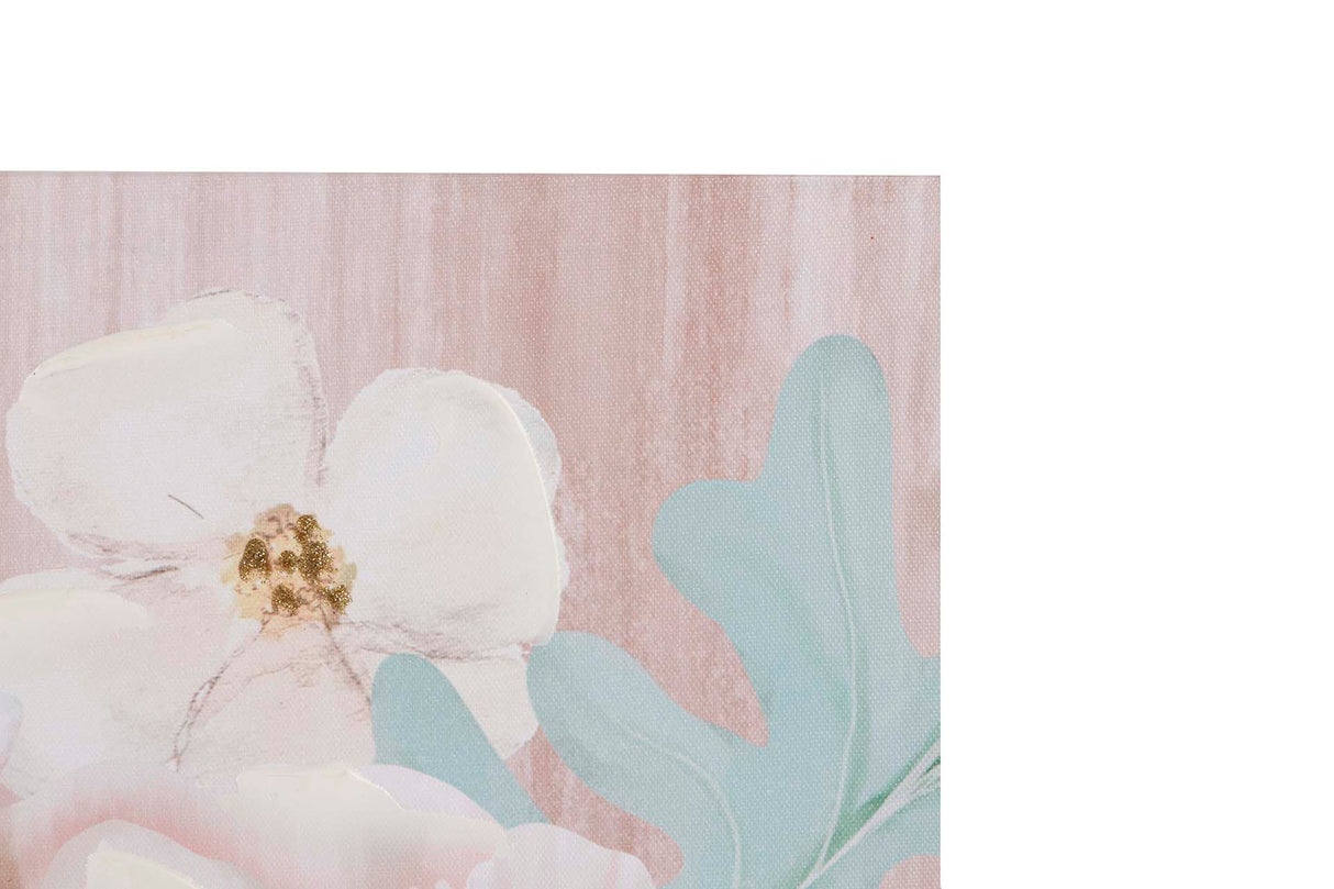 SET 2 LIENZOS FLORES 40% PINTADO A MANO 40x2x40 CM