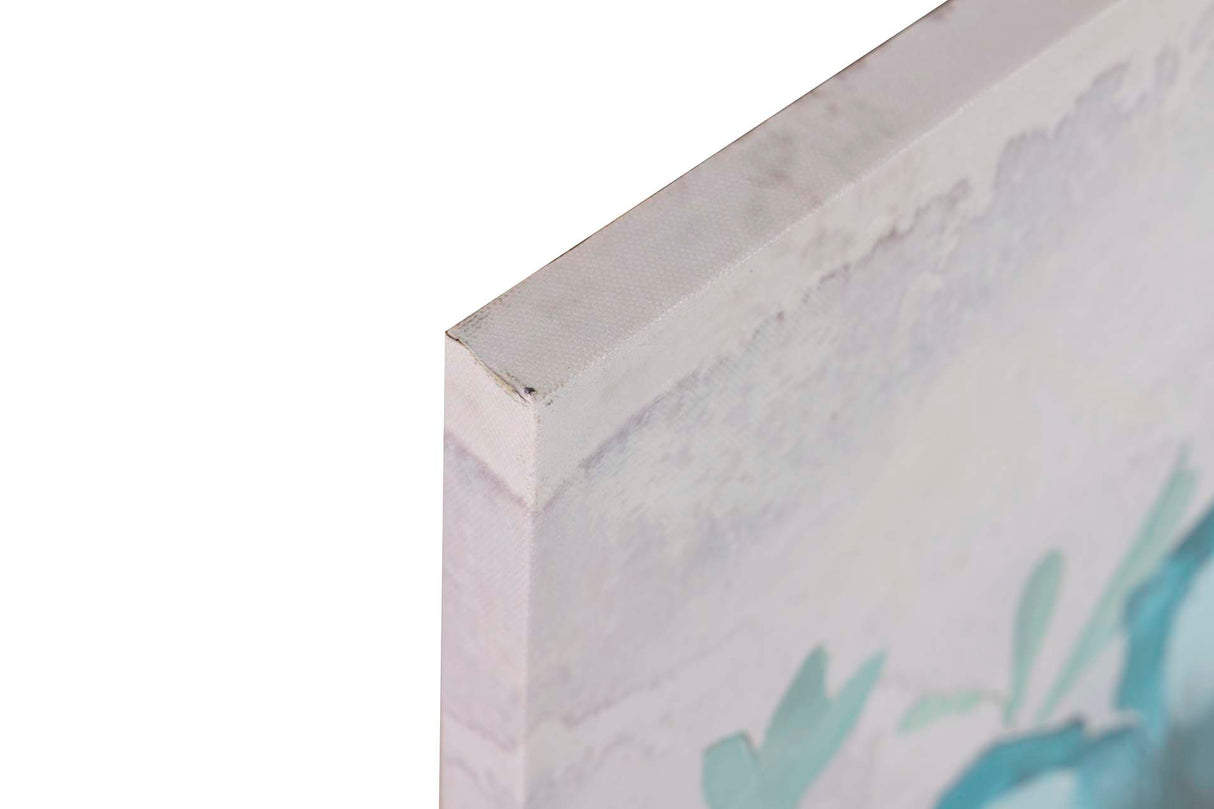 SET 2 LIENZOS FLORES 40% PINTADO A MANO 60x2x60 CM