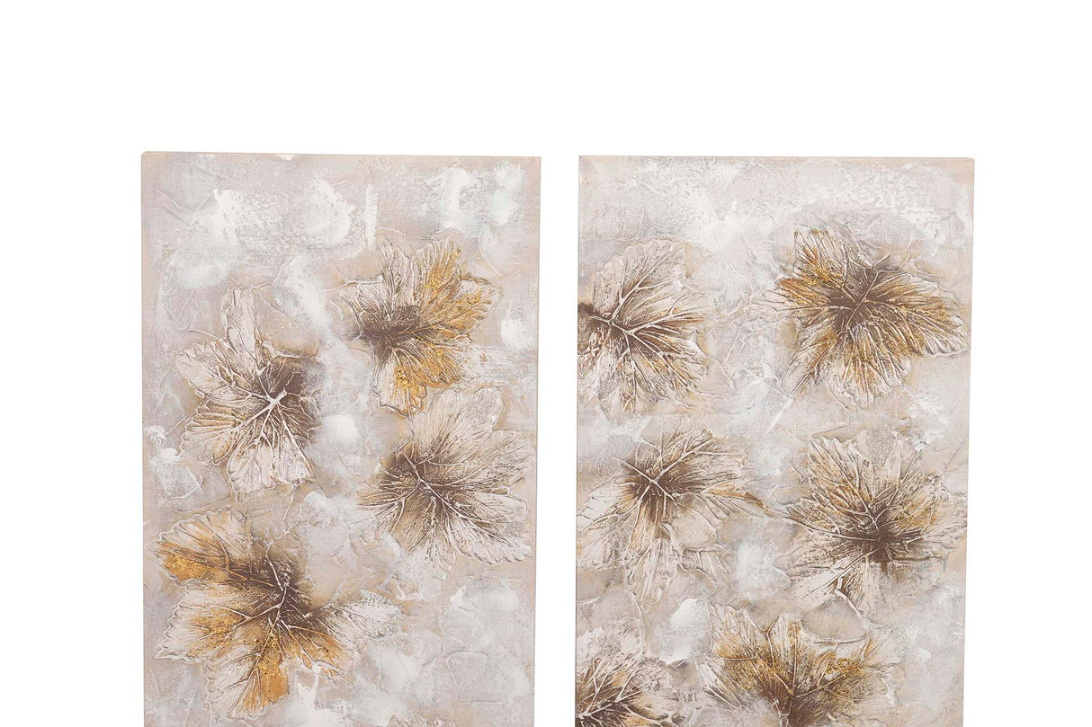 Set 2 Blume 40% bemalte Handblüten 40x3x120 cm