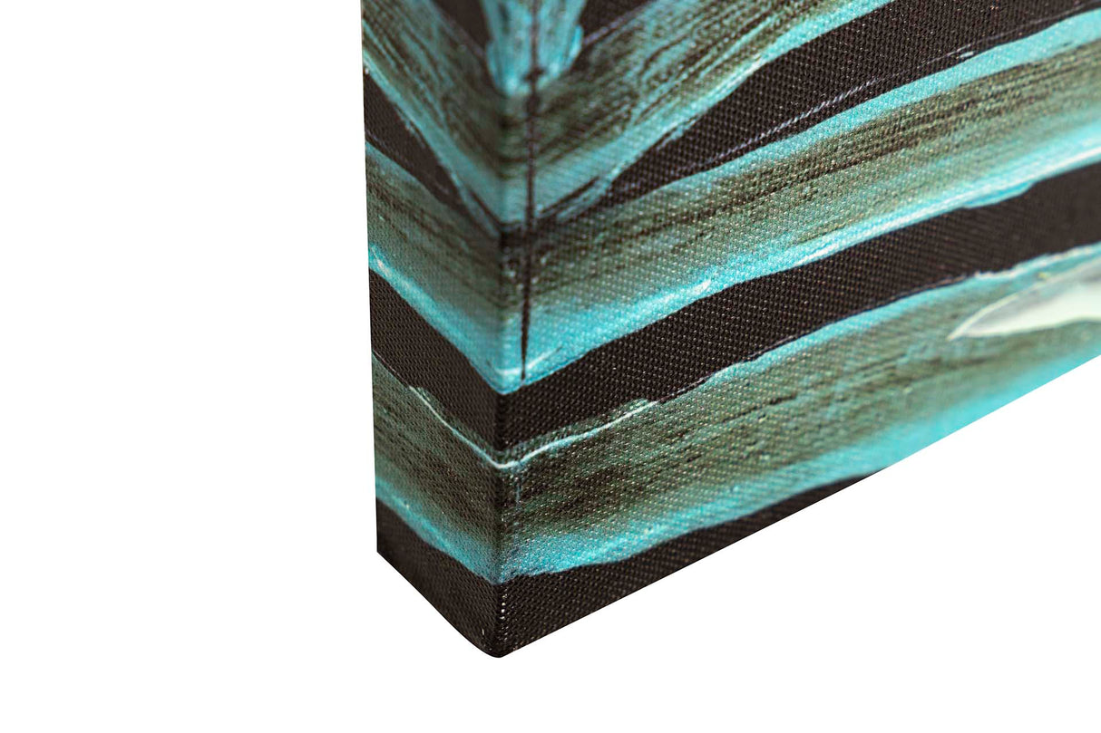 SET 2 LIENZOS HOJAS 40% PINTADO MANO 50x3x70 CM