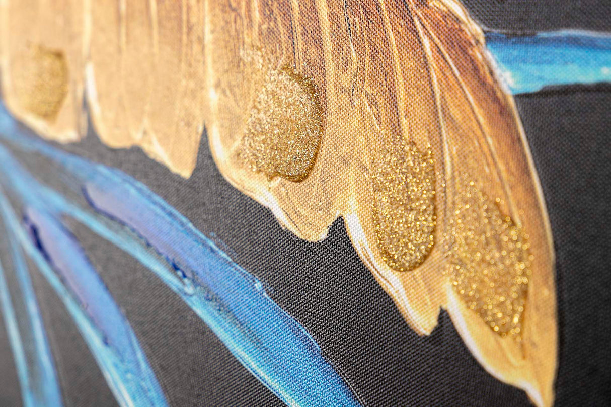 SET 2 LIENZOS HOJAS 40% PINTADO MANO 50x3x70 CM