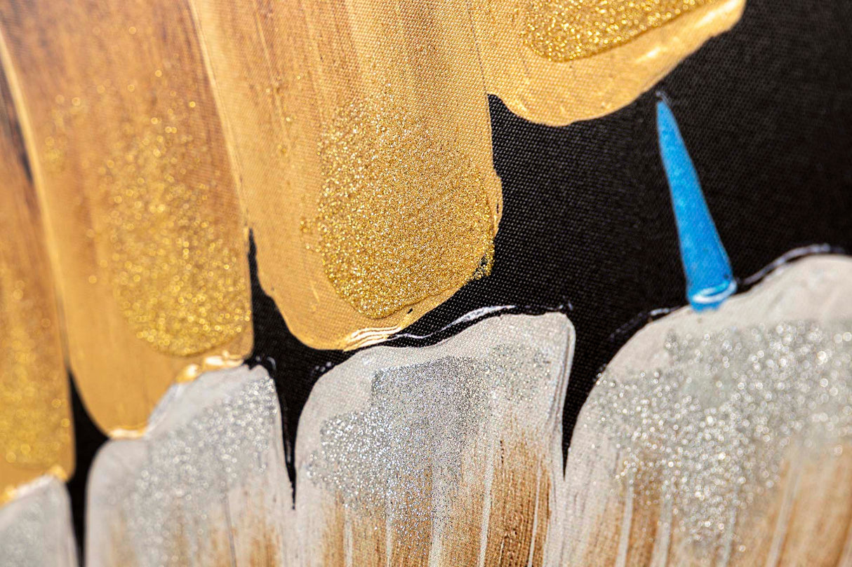 SET 2 LIENZOS HOJAS 40% PINTADO MANO 50x3x70 CM