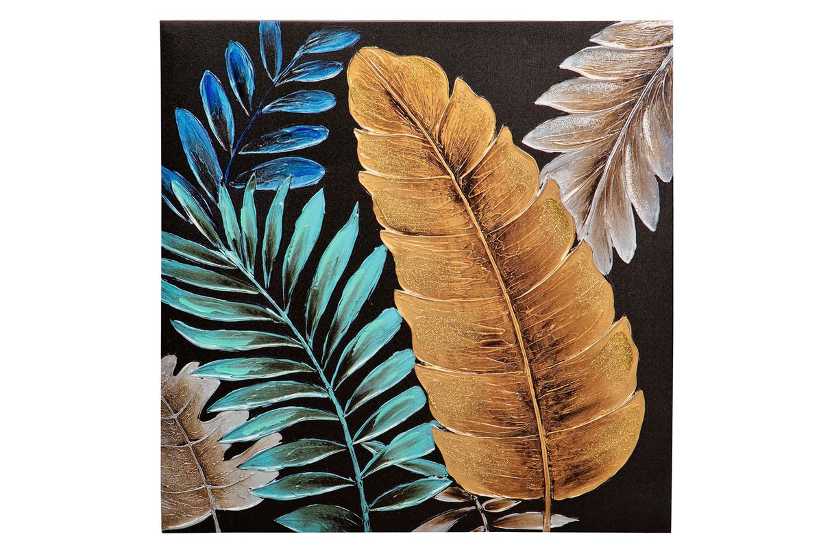 SET 2 LIENZOS FLORES 40% PINTADO MANO 60x3x60 CM