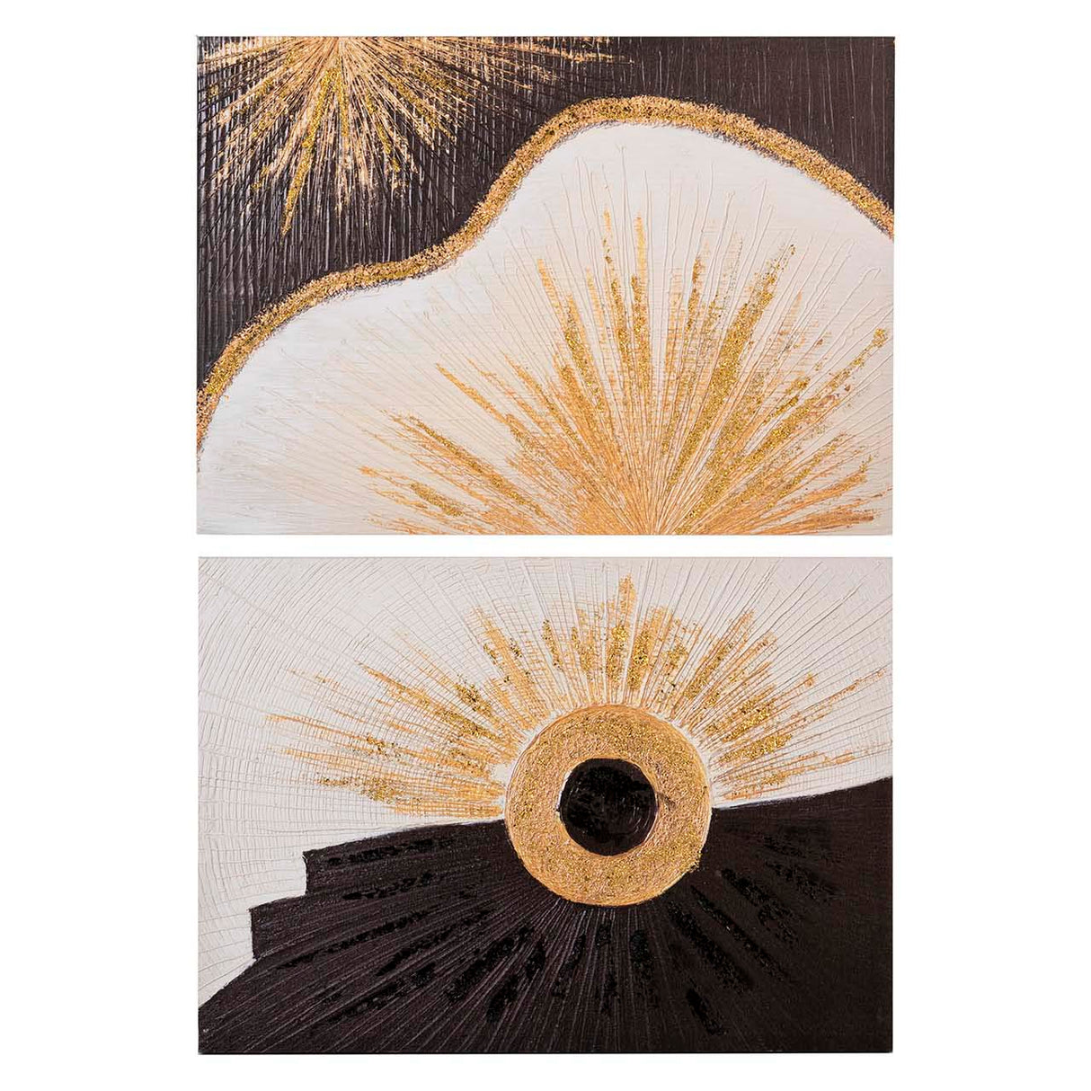 SET 2 LIENZOS ABSTR. 40% PINTADO MANO 70x3x50 CM