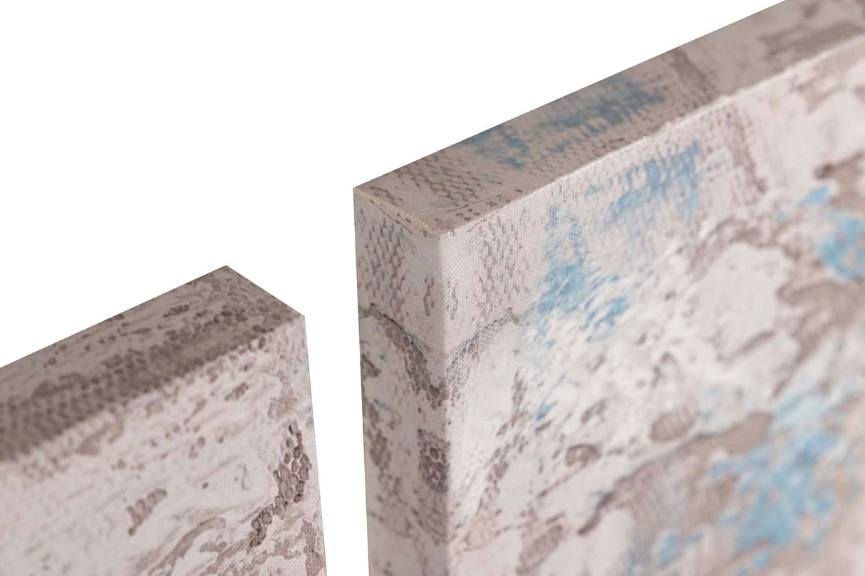 SET 2 LIENZOS ABSTR. 40% PINTADO MANO 40x3x80 CM