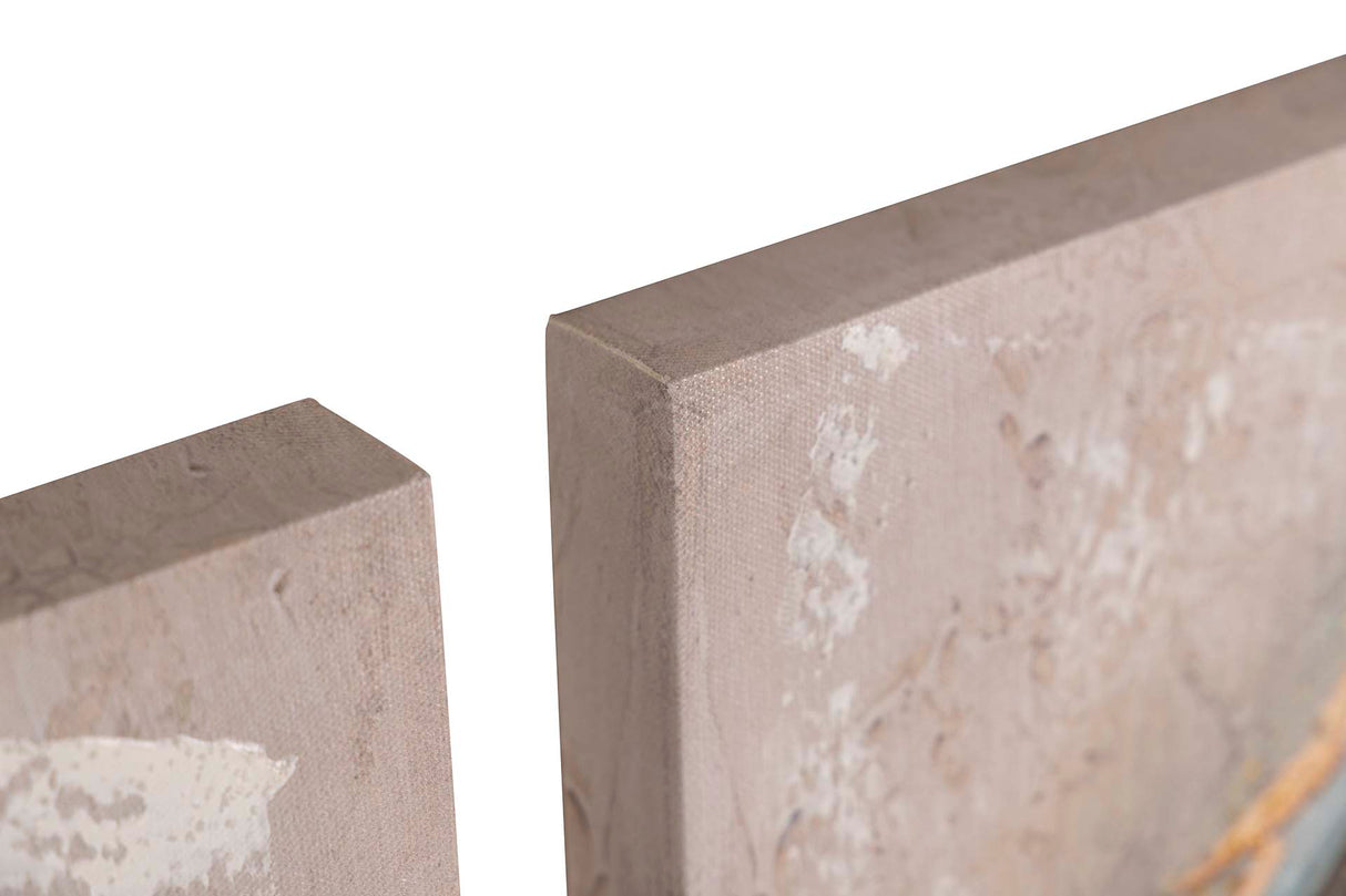 SET 2 LIENZOS ABSTR. 40% PINTADO MANO 40x3x80 CM