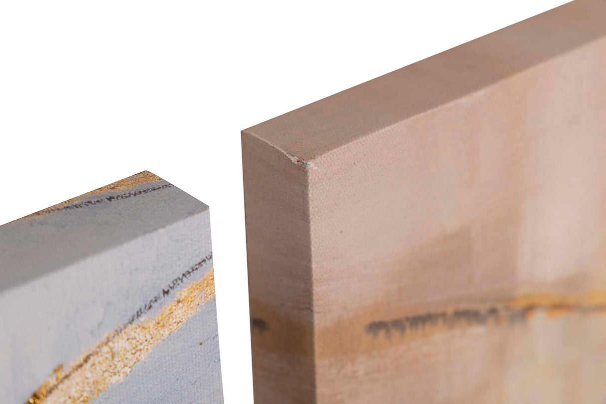 SET 2 LIENZOS ABSTR. 40% PINTADO MANO 50x3x70 CM