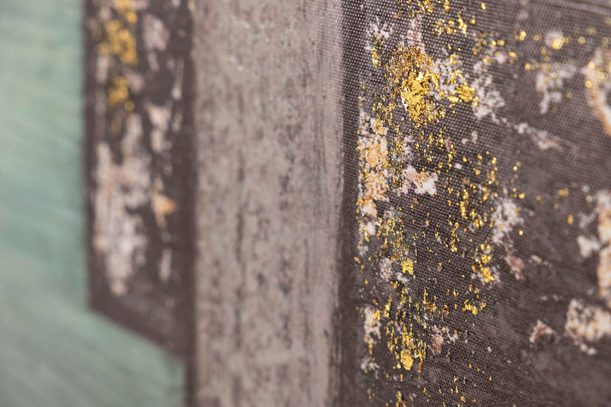 SET 2 LIENZOS ABSTR. 40% PINTADO MANO 60x3x60 CM